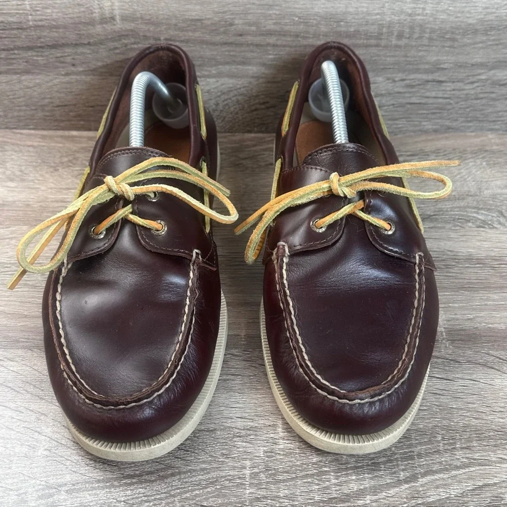 Bass Hampton Core 2 Boat Shoes Mens 12W Leather Moccasins Coastal Preppy Yacht